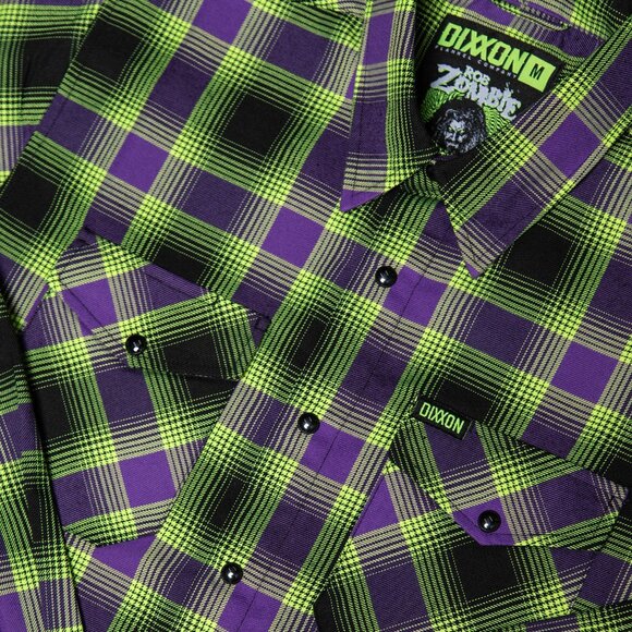DIXXON Flannel x ROB ZOMBIE Collab Flannel Shirt- Women's L - Picture 2 of 9